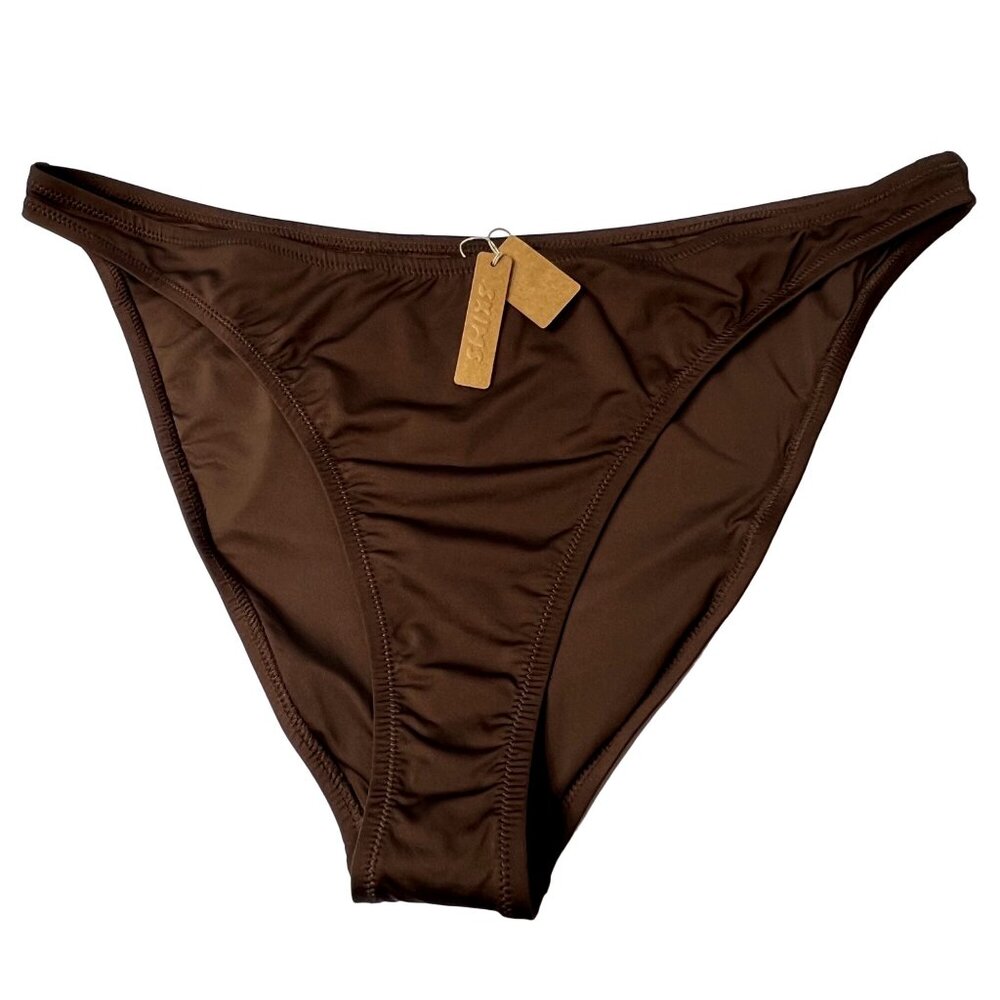SKIMS‎ Swim Cheeky Tanga Bottoms Cocoa Womens 4X